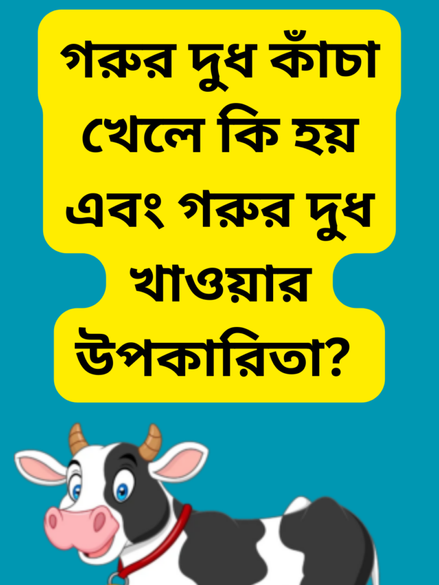 গরুর দুধ কাঁচা খেলে কি হয় এবং গরুর দুধ খাওয়ার উপকারিতা?